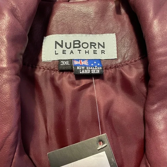 💫HP💫NuBorn Leather NWT - Lady Biker’s Lambskin Vest 3X - Picture 9 of 16